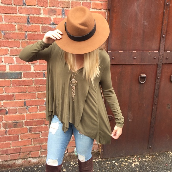 Free People Tops - NWT | Free People green choker tunic